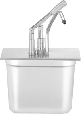 Immagine prodotto di Coperchio HENDI con dispenser per contenitori GN, acciaio inox, GN 1/4, 270x165 mm