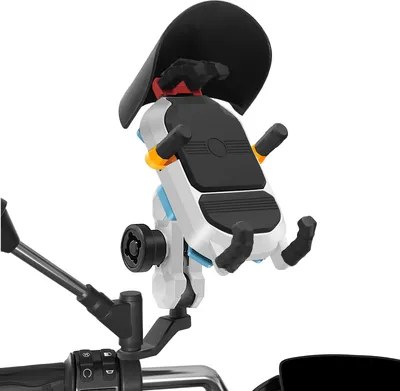 Zdjęcie produktu dla Uchwyt motocyklowy na telefon Wodoodporny uchwyt motocyklowy na telefon komórkowy Uchwyt antykradzieżowy 360�� Obrotowy uchwyt motocyklowy na lusterko wsteczne do telefonu 3,5-6,5 cala