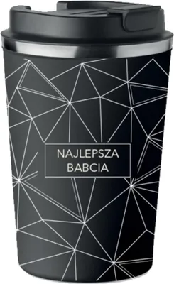 Obrázok produktu pre Prémiový čierny termohrnček DIE BESTE GROSSMUTTER darček pre babičku KT_161