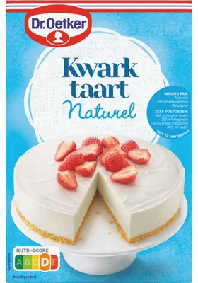 Produktbild von Dr. Oetker Kwarktaart Naturel 408g – Cremiger Quarkkuchen-Mix, natürlicher Geschmack