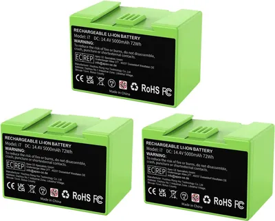 Obrázek produktu pro Náhradní baterie, kapacita 5000 mAh, kompatibilní s iRobot Roomba e- a i-series, 3 ks