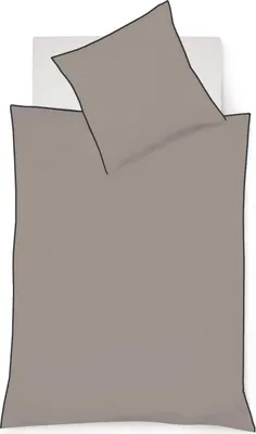 Produktbild von Fleuresse Black Premium Schweizer Satin Bettwäsche mit 3 seitiger Paspel, Uni stahl