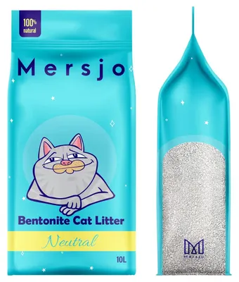 Obrázek produktu pro Kočičí stelivo - Bentonitové hrudkující stelivo - 10 litrů - Bezprašné - 100% přírodní - Silné hrudkování - Neutralizuje zápach