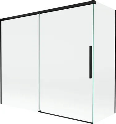 Zdjęcie produktu dla Mexen Rox parawan nawannowy 2-skrzydłowy rozsuwany 180 + 80 x 150 cm, transparent, czarny - 8C9-180-080-70-00