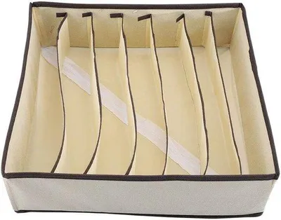 Produktbild von Famanu Aufbewahrungsbox mit 7 Fächern – Organizer für Unterwäsche, Socken und Accessoires