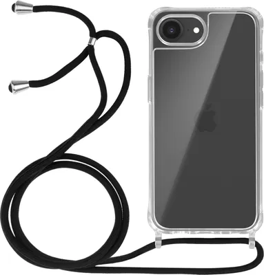 Immagine prodotto di Avizar, Custodia per iPhone 16e Custodia in silicone antiurto con cinturino intrecciato, trasparente