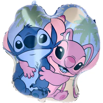 Zdjęcie produktu dla Balon foliowy, Stitch i Angel, 49cm