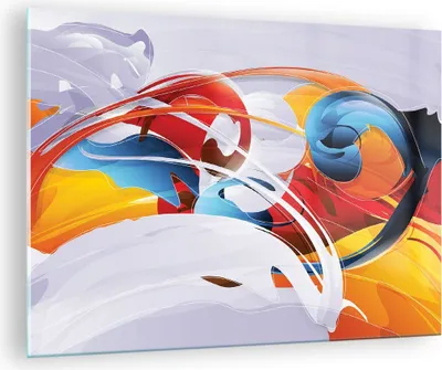 Produktbild von Bilder auf glas - Abstraktion modern - 70x50cm - Glasbilder - Wandbilder - Kunstdruck - zum Aufhängen bereit - Wanddekoration aus Glas - Glas Bilder - Wandbild auf Glas - Einteilig - GAA70x50-3529