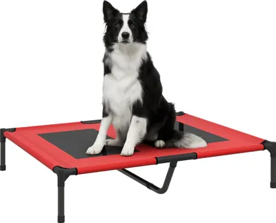 Immagine prodotto di PawHut Lettino per cani da esterno, cuccia per cani e gatti, divano per cani, cuccia per cani, rosso