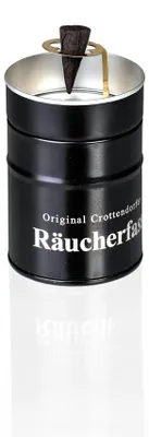 Produktbild von Crottendorfer - Set Räucherkerzenhalter kleines Fass & Räucherkerzen Weihrauch-Melisse Größe M (Standard)