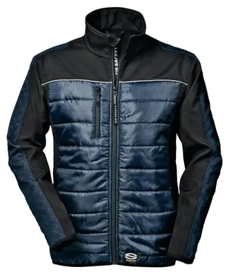 Produktbild von Sir Safety Marmot Herren-Arbeitsjacke wasserabweisend aus Softshell Ripstop-Nylon, XL, BLAU/SCHWARZ