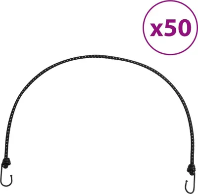 Obrázek produktu pro Gumicuky s reflexním proužkem a háčky 50 ks 100 cm