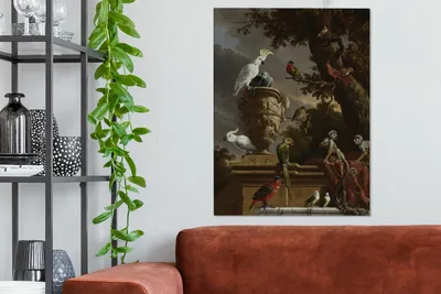 Obrázek produktu pro OneMillionCanvasses® - Obraz na plátně - Zvěřinec - Malba, Melchior d'Hondecoeter, nástěnný obraz, nástěnné dekorace obrazy obývací pokoj, 60x80cm
