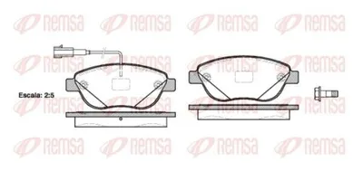 Produktbild von REMSA Bremsbeläge Satz Vorne Bremsklötze für FIAT 500 (312) 0859.12