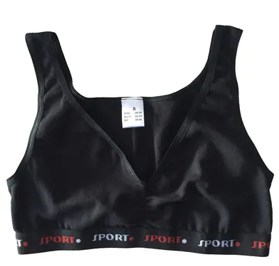 Produktbild von HERMKO 5420 Damen Bustier aus Baumwolle / Elasthan, Farbe:schwarz - Sport, Größe:32/34 (XS)