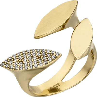 Produktbild von Gr. 50 Damen Ring offen 333 Gold Gelbgold 40 Zirkonia Goldring
