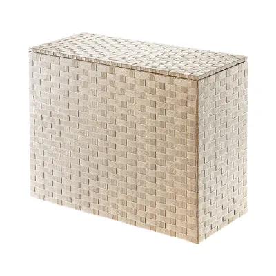 Produktbild von Kobolo kosz na pranie 3 komory 77x35x63 cm nylon beżowy biały - kosz do przechowywania sorter worek na pranie kosz na pranie pojemnik na pranie sortownik na pranie kosz na pranie