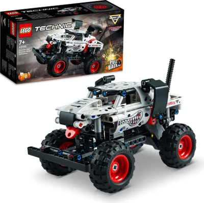 Produktbild von LEGO 42150 Technic Monster Jam Monster Mutt Dalmatian, Monster Truck-Spielzeug für Jungen und Mädchen, Rennspielzeug mit Rückziehmotor