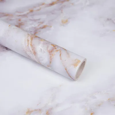 Produktbild von Klebriges Weißes Marmor Selbstklebendes Kontaktpapier 30x300cm - Wasserdichte Tapete für Küche und Badezimmer - Marmor Vinyl Rolle - Peel und Stick Arbeitsplatte - Moderne Innenraumdekoration