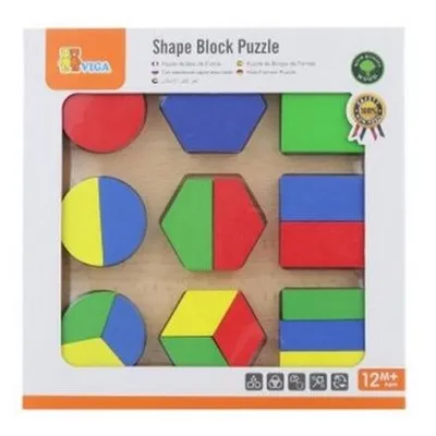 Produktbild von Viga - Holzpuzzle - Farben und Formen