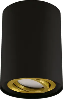 Produktbild von Deckenstrahler Aluminium D: 9,4 cm Aufputz in Schwarz Gold GU10 rund Spot Lampe Decke