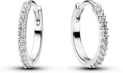 Produktbild von Pandora Ohrringe Damen Mini-Creolen Zirkonia Sterling-Silber 294649C01