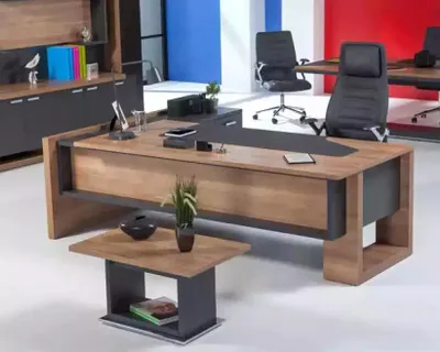 Produktbild von Büro Eckschreibtisch Möbel Schreibtisch Einrichtung Holztisch Cheftisch