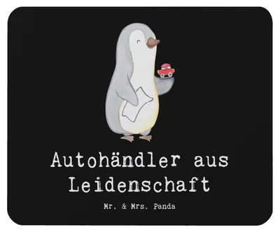 Produktbild von Mr. & Mrs. Panda Mauspad Autohändler Leidenschaft - Schwarz - Geschenk, pc, Autohandel, computer mousepad, Mouse Pad, wagenhändler, mousematte, Spruch