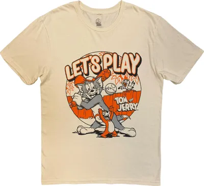 Immagine prodotto di Tom & Jerry - Maglietta "Let's Play" per uomo/donna Unisex RO15428 (L) (Naturale)