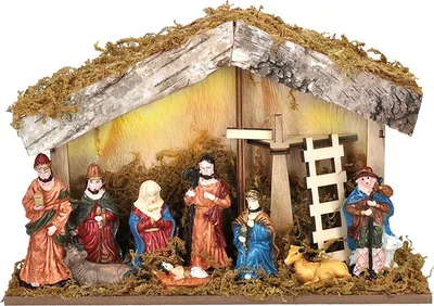 Immagine prodotto di Presepe in legno a LED Solight con timer 1V276