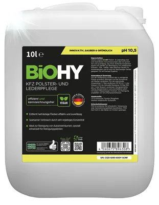 Produktbild von BiOHY Polsterreiniger Auto 10L Autositz Lederpflege Textil Innenraum Konzentrat