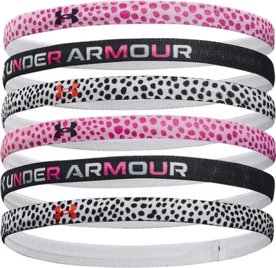 Obrázok produktu pre 6 balení UNDER ARMOUR Grafické čelenky pre dievčatá 676 - pink sugar/black/black