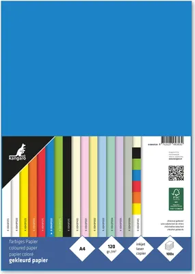 Obrázok produktu pre kangaro K-0043F225 kangaro multifunkčný papier, DIN A4, 120 g/m², modrý