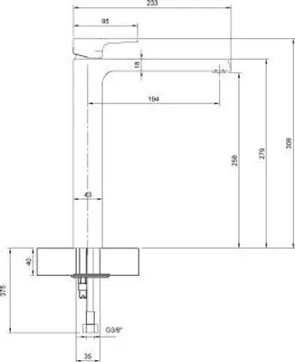 Obrázek produktu pro Villeroy & Boch TVW10700600061 Jednopáková WC baterie zvýšená Liberty