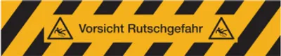 Produktbild von Dreifke® Antirutschbelag, Vorsicht Rutschgefahr, schwarz/gelb, 130x650 mm, R1...
