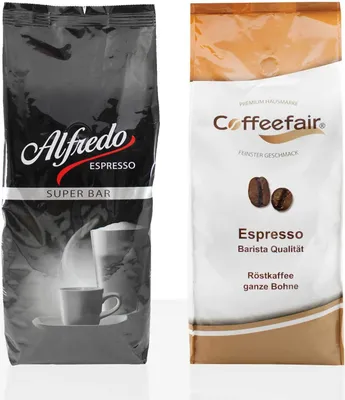 Produktbild von Darboven Alfredo Espresso Super Bar 6 x 1kg + Coffeefair Espresso 1kg Kaffeebohnen
