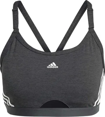 Produktbild von adidas Aeroreact Training Light-Support 3-Stripes Bra W HC7870 reggiseno sportivo Pullover adidas Größe: L.,