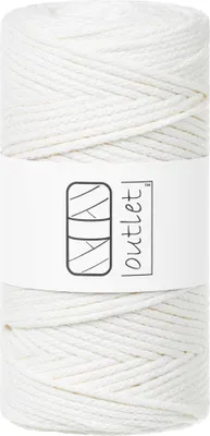 Produktbild von Natürliches Weiß Baumwoll-Flechtkordel 3mm 100m OUTLET