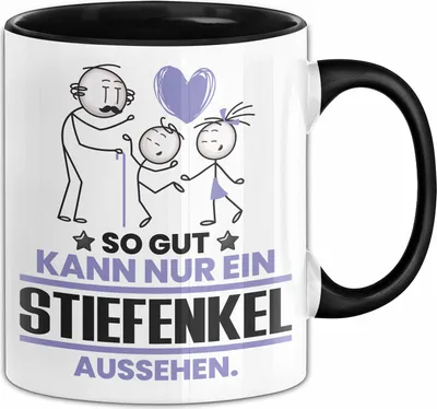 Produktbild von Stiefenkel Geschenk Tasse So Gut Kann Nur Ein Stiefenkel Aussehen Geschenkidee Kaffee-Becher (Schwarz)