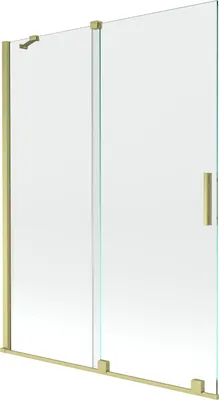 Immagine prodotto di Mexen Velar paratia per vasca da bagno scorrevole a 2 ante 130 x 150 cm, trasparente, oro spazzolato - 896-130-000-01-55