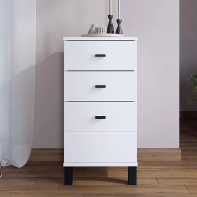 Immagine prodotto di Vilcab - Cassettiera, 39x35x78h cm Bianco, 3 Cassetti