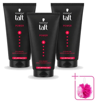 Obrázok produktu pre 3 x Taft Power 5 Stylingový gél – Silná fixácia – 150 ml – Balenie s 3 kusmi