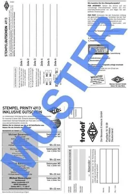 Produktbild von Ersatzgutschein Stempelplatte für Trodat 4913