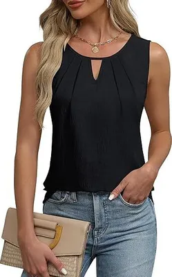 Produktbild von Stilvolle Damen Ärmellose Bluse - Sommer 2024, Business Casual, Lockerer Schnitt, Elegant für Büro