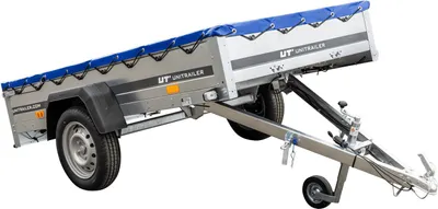 Zdjęcie produktu dla Przyczepka lekka 230x125 UNITRAILER GARDEN 230 KIPP z pokrowcem niebieskim