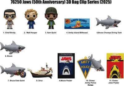 Produktbild von Der weiße Hai 3D PVC-Taschenanhänger 50th Anniversary Series 1 Display (24)