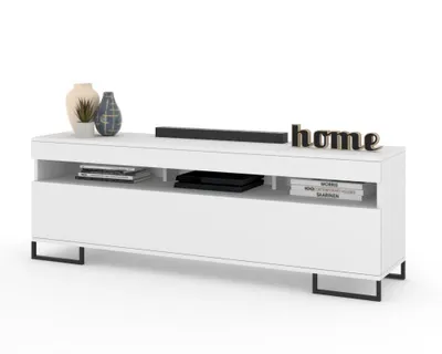 Produktbild von Modern TV-Lowboard Fernsehschrank PLAY STEHEND Weiß Matt/Weiß Matt 160cm