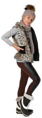 Produktbild von Kinder Thermo-Leggings Kinder Mädchen ; Schokobraun/110