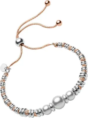 Produktbild von Armband aus rosévergoldetem Silber mit Perlen