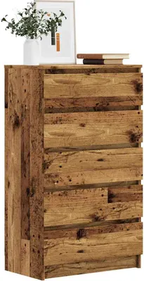Obrázok produktu pre vidaXL Zásuvková skrinka vzhľad starého dreva 60x36x103 cm materiál na báze dreva